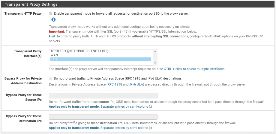 squid proxy transparente