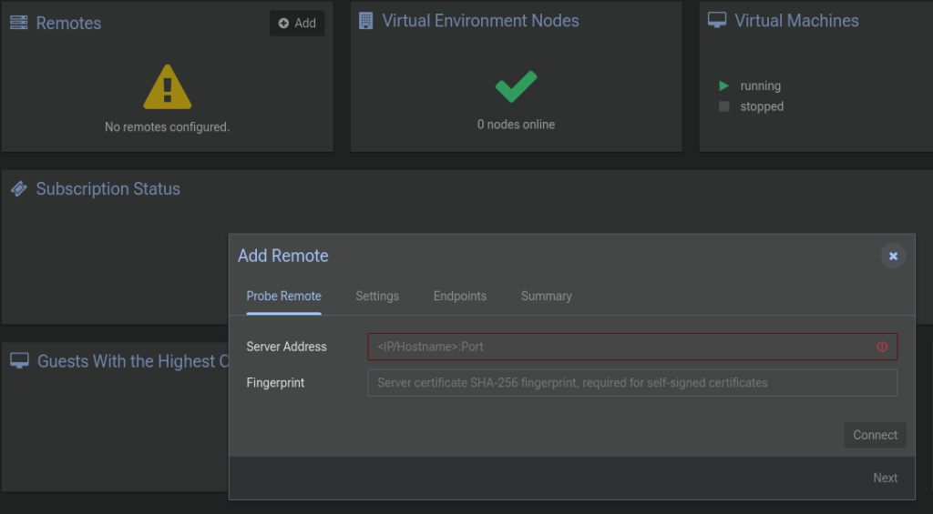 remote proxmox datacenter manager