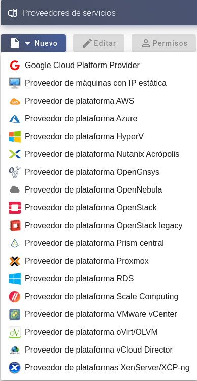 proveedores de servicio uds enterprise