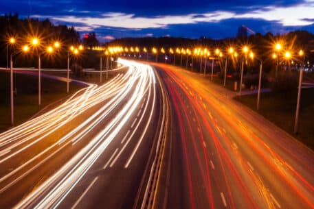 carretera con efecto velocidad