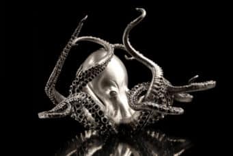 figura pulpo en plata